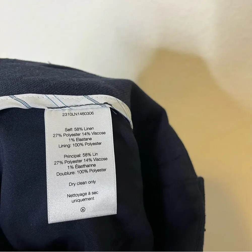 Veronica Beard Komi Linen Blend Flared Pants Center Seam Womens Size 0 - Picture 8 of 8